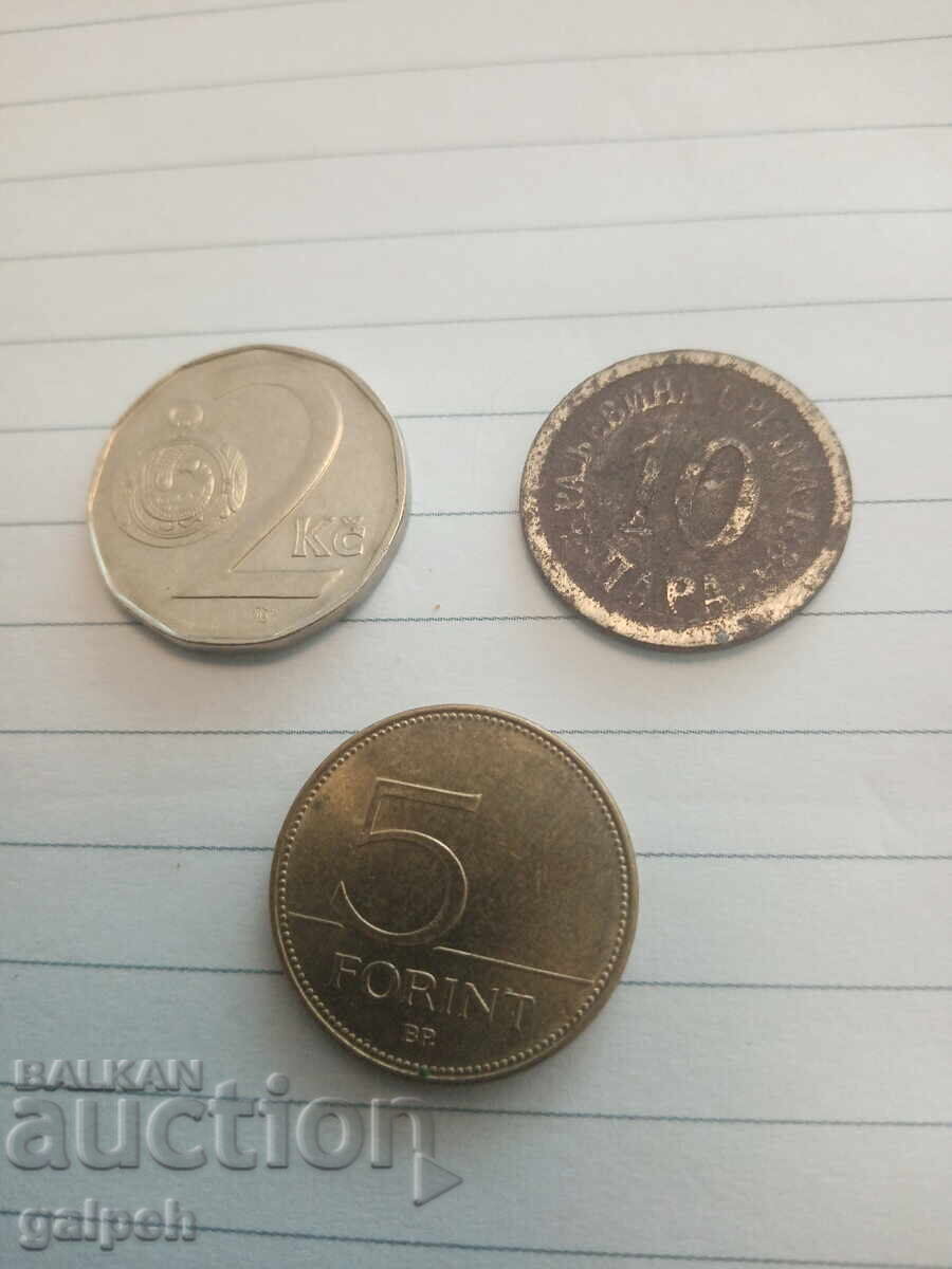 LOT COINS MIXED - 10 coins - 5