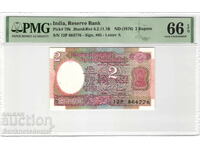 Ινδία 2 Ρουπίες 1976 PMG 64 Pick 79j Unc