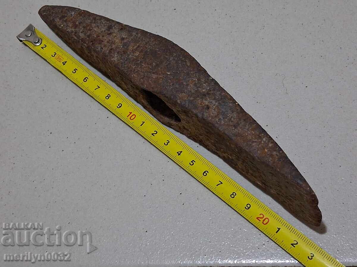 Old mason's hammer, tool, pickaxe - 6