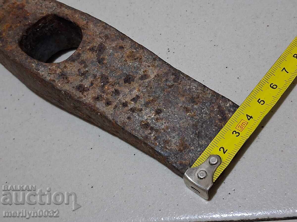 Old mason's hammer, tool, pickaxe - 7