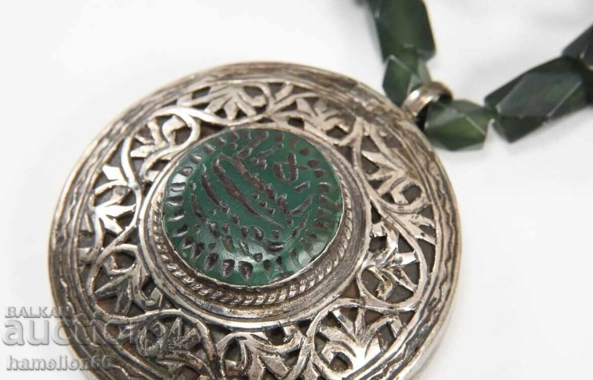 Παλαιά κοσμήματα - ασήμι, οθωμανικά, νεφρίτης, Τουγρά - 5