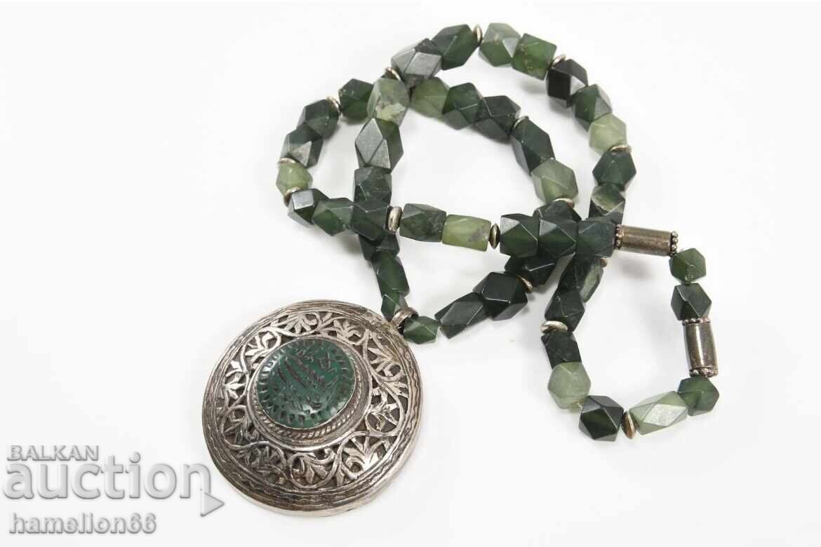 Παλαιά κοσμήματα - ασήμι, οθωμανικά, νεφρίτης, Τουγρά - 6