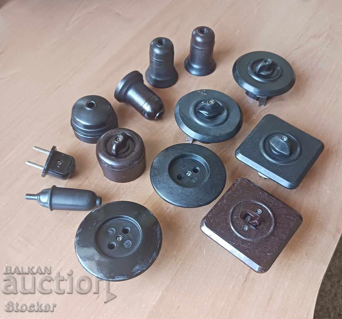 BAKELITE keys, sockets, contacts LOT with price € 25.00 | 48.90 BGN