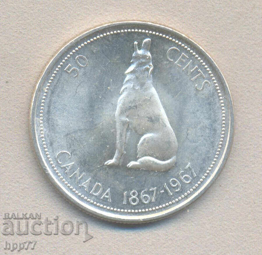 Silver coin Canada 50 cents 1967 Silver coin Canada 50 cents 1967