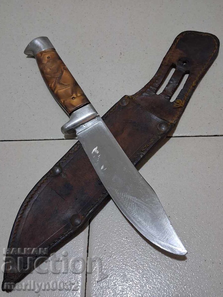Old Tarnovo knife with sheath "Sickle and Hammer" - 5