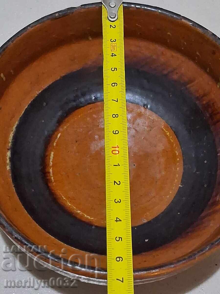 Old glazed panica bowl, rare ceramic - 5