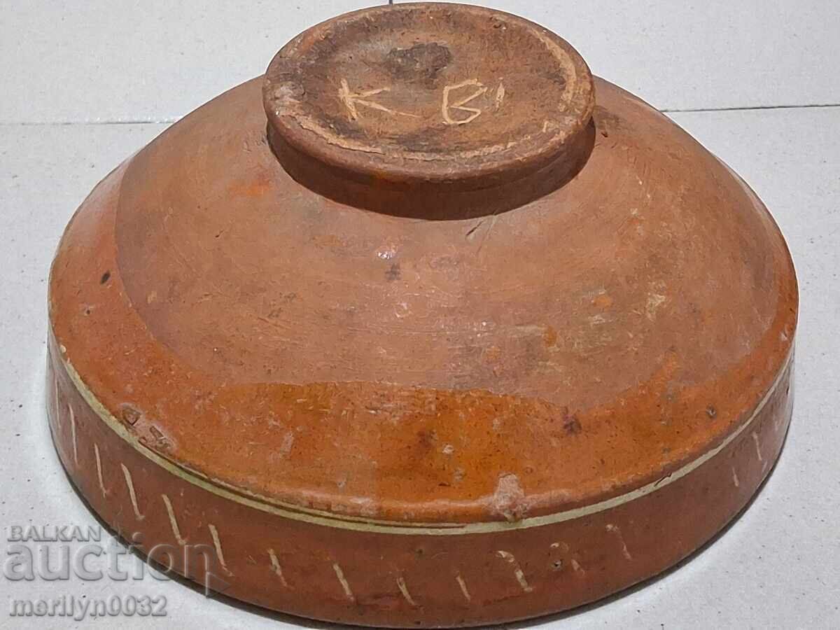 Old glazed panica bowl, rare ceramic - 6