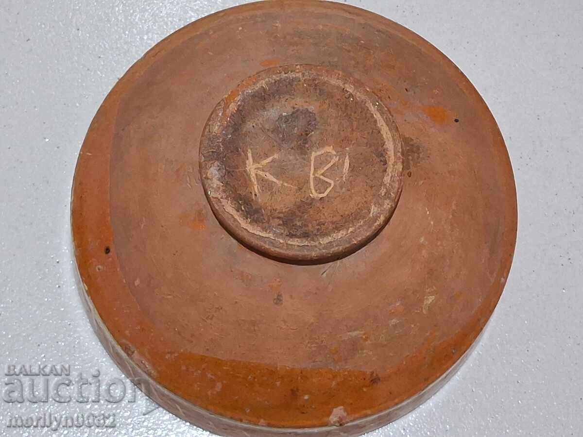 Old glazed panica bowl, rare ceramic - 7