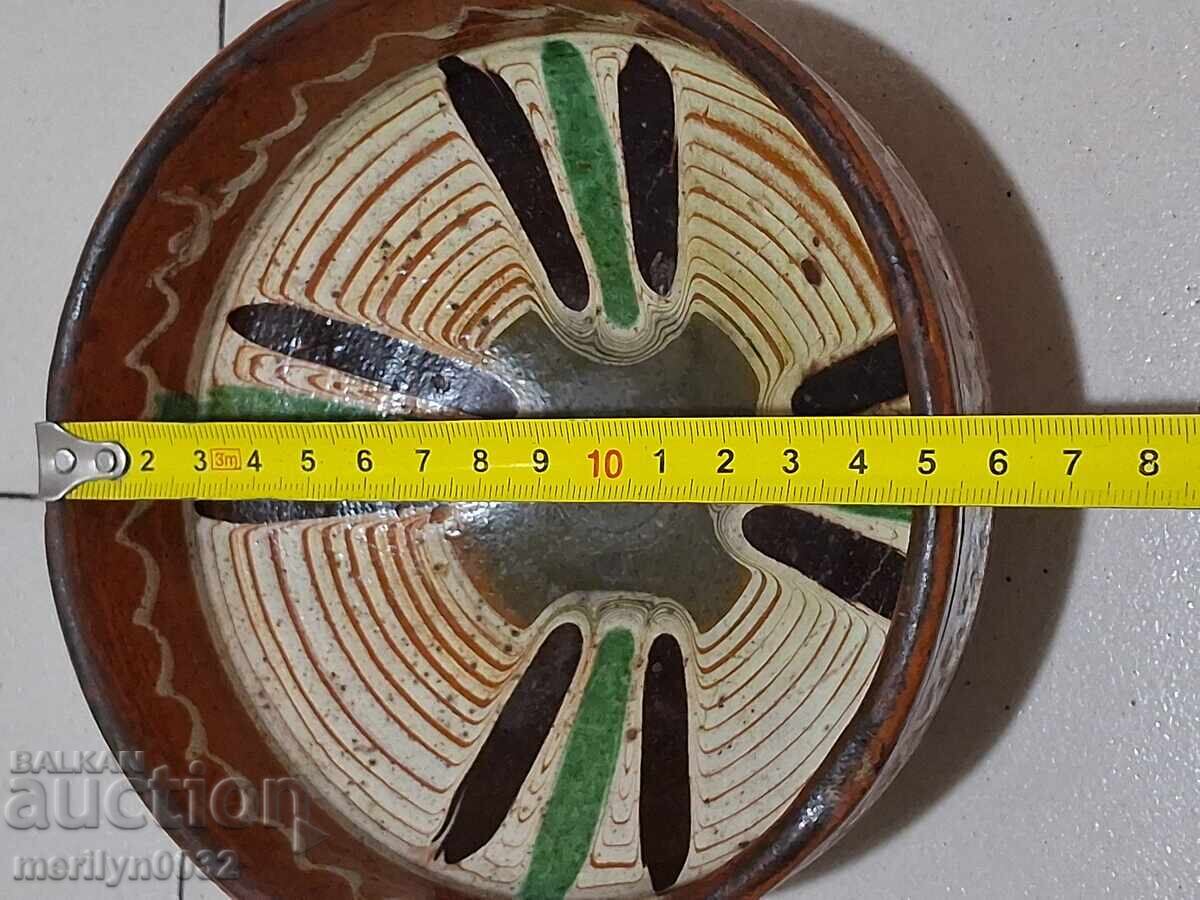 Auction  Old glazed panica bowl, rare ceramic