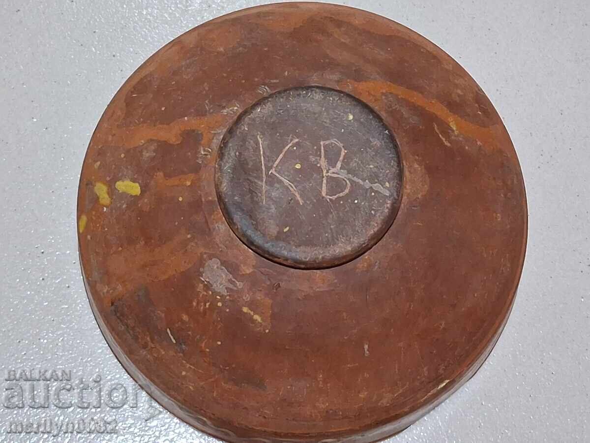Old glazed panica bowl, rare ceramic - 5