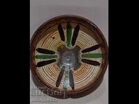 Vas veche de panica glazurata, ceramica rara