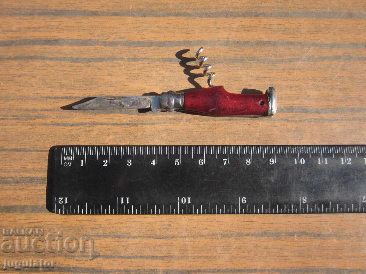 Old small pocket knife with corkscrew from socialism - 6