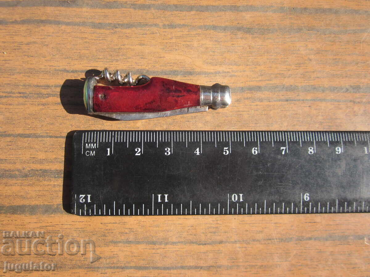 Old small pocket knife with corkscrew from socialism - 7