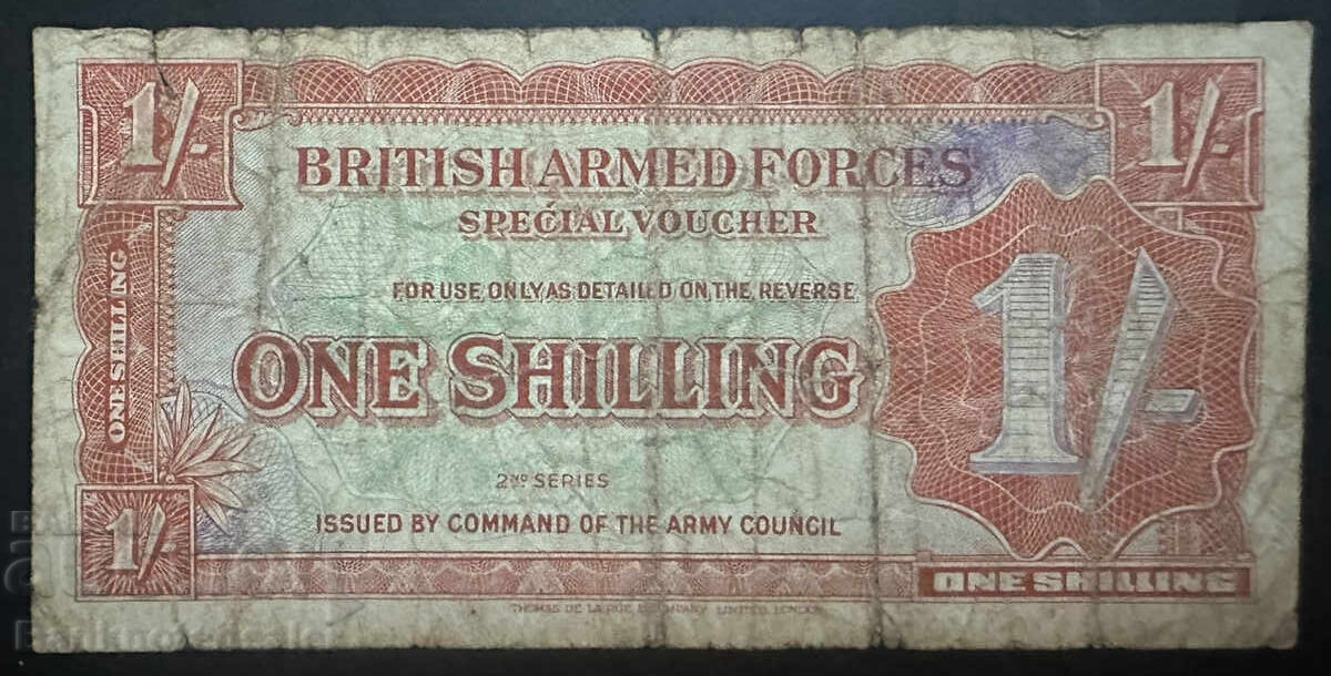 England British Armed Forces 1 Shilling 2nd SERIES 1948