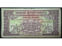 England British Armed Forces 2/6 Shilling 1948 Ref 0817