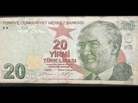 Turkey 20 Lira 2009 -22 Pick 224f Ref 6618