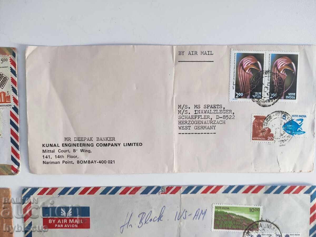Livrarea 4x aerogramă India 1990