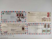 4x airmail Mexico, el Salvador, Ecuador 1984