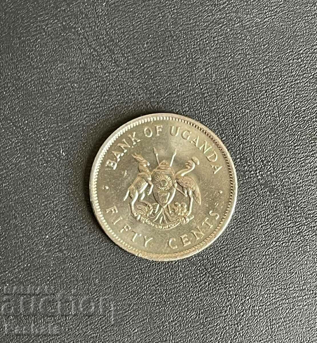 Uganda 50 cents 1976 with price 4.00 BGN | € 2.05 Uganda 50 cents 1976 with price 4.00 BGN | € 2.05