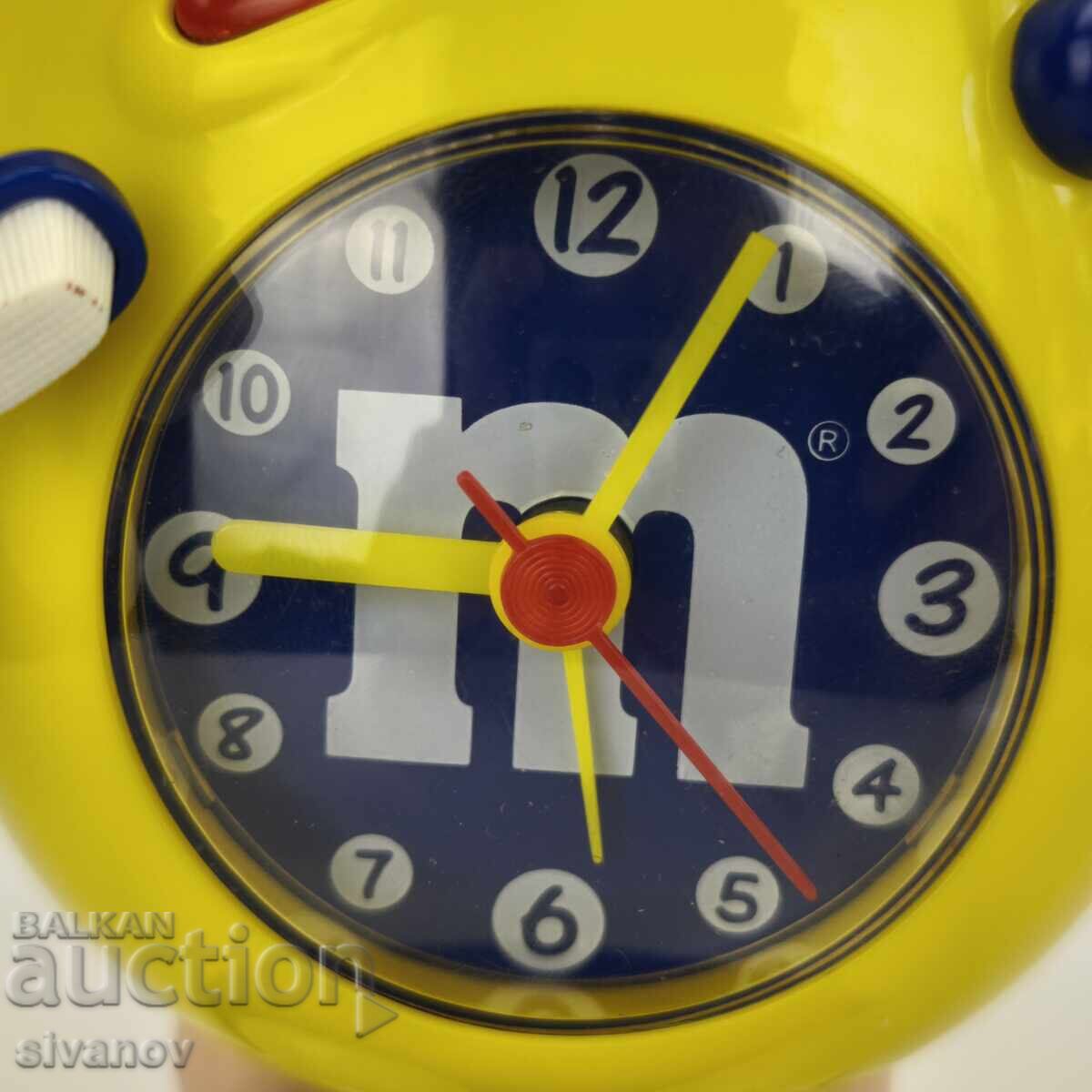 M&M's жълтия бонбон рекламен часовник будилник  #6181 - 5
