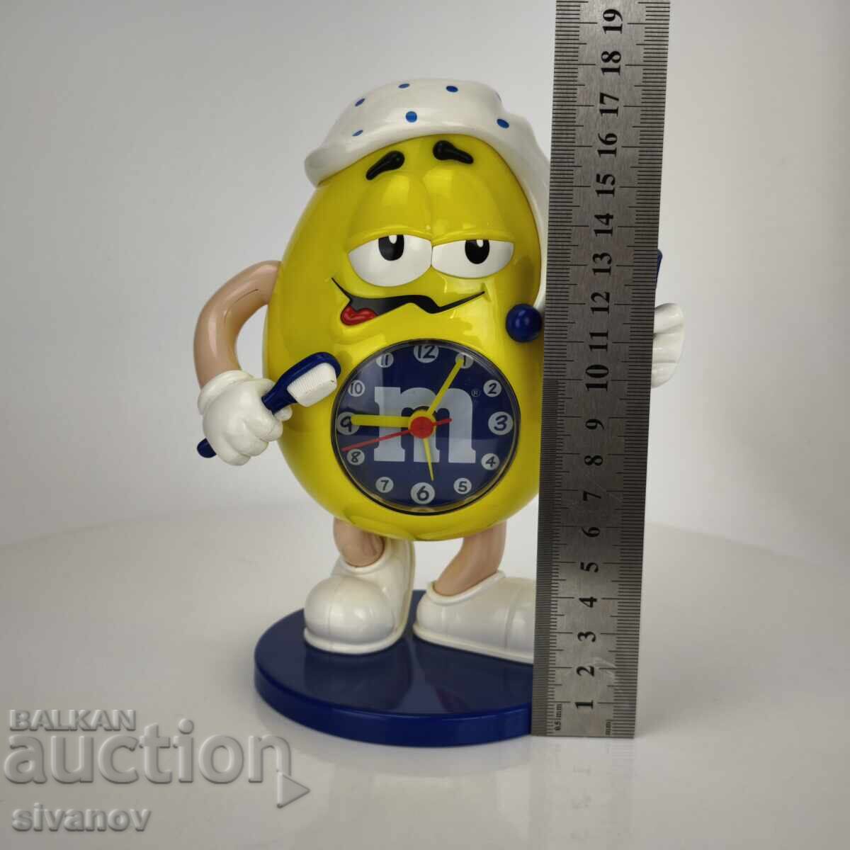 M&M's жълтия бонбон рекламен часовник будилник  #6181 - 6