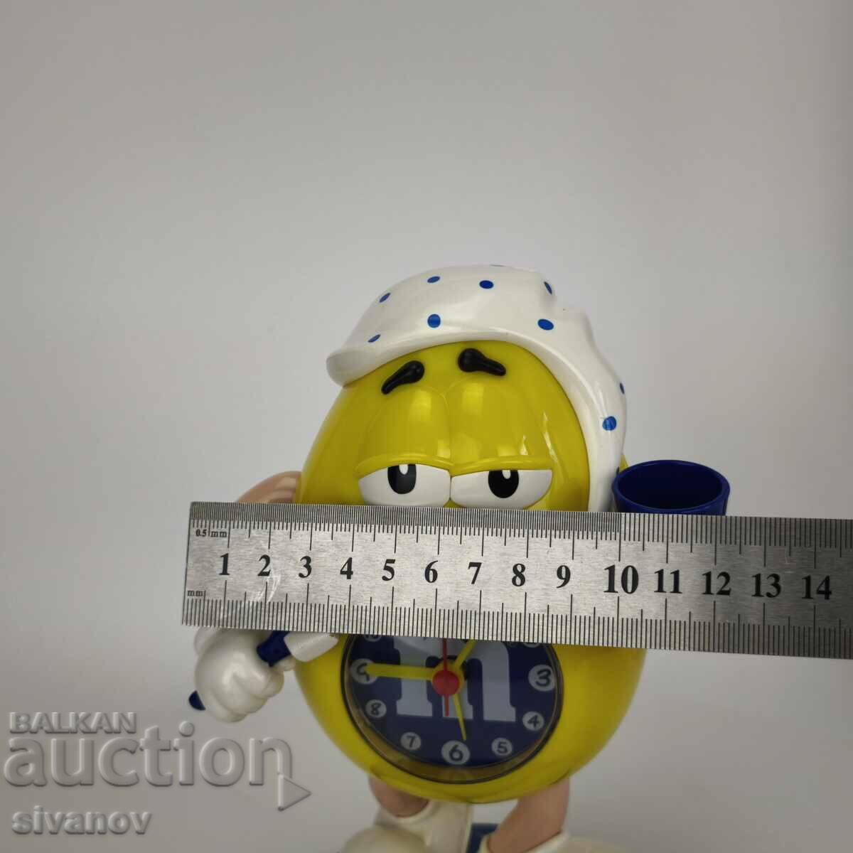 M&M's жълтия бонбон рекламен часовник будилник  #6181 - 7