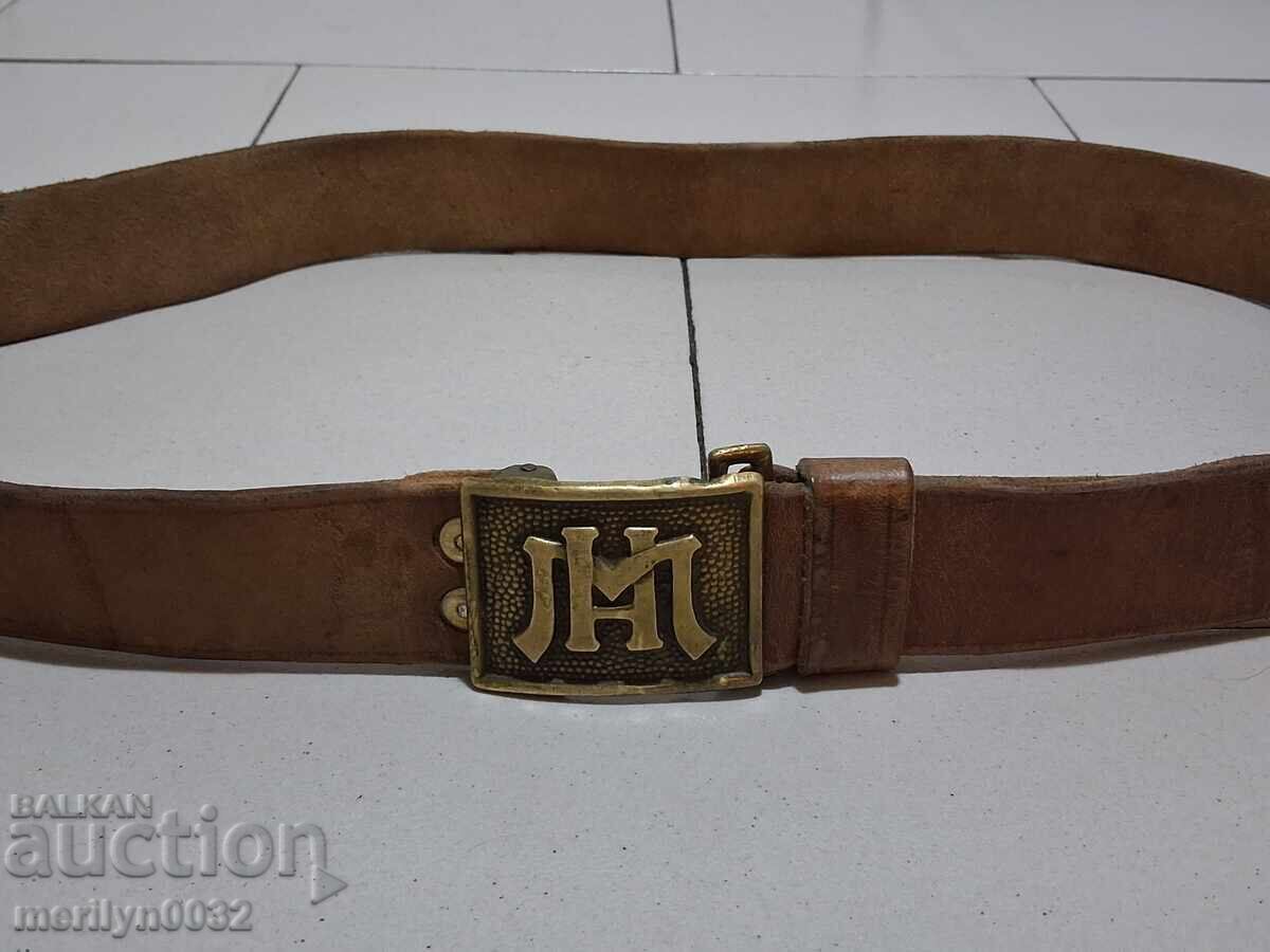 Сержански колан тока бронз Народна Милиция 40-50те г МВР НРБ с цена 89.00 лв. | € 45.50 Сержански колан тока бронз Народна Милиция 40-50те г МВР НРБ с цена 89.00 лв. | € 45.50