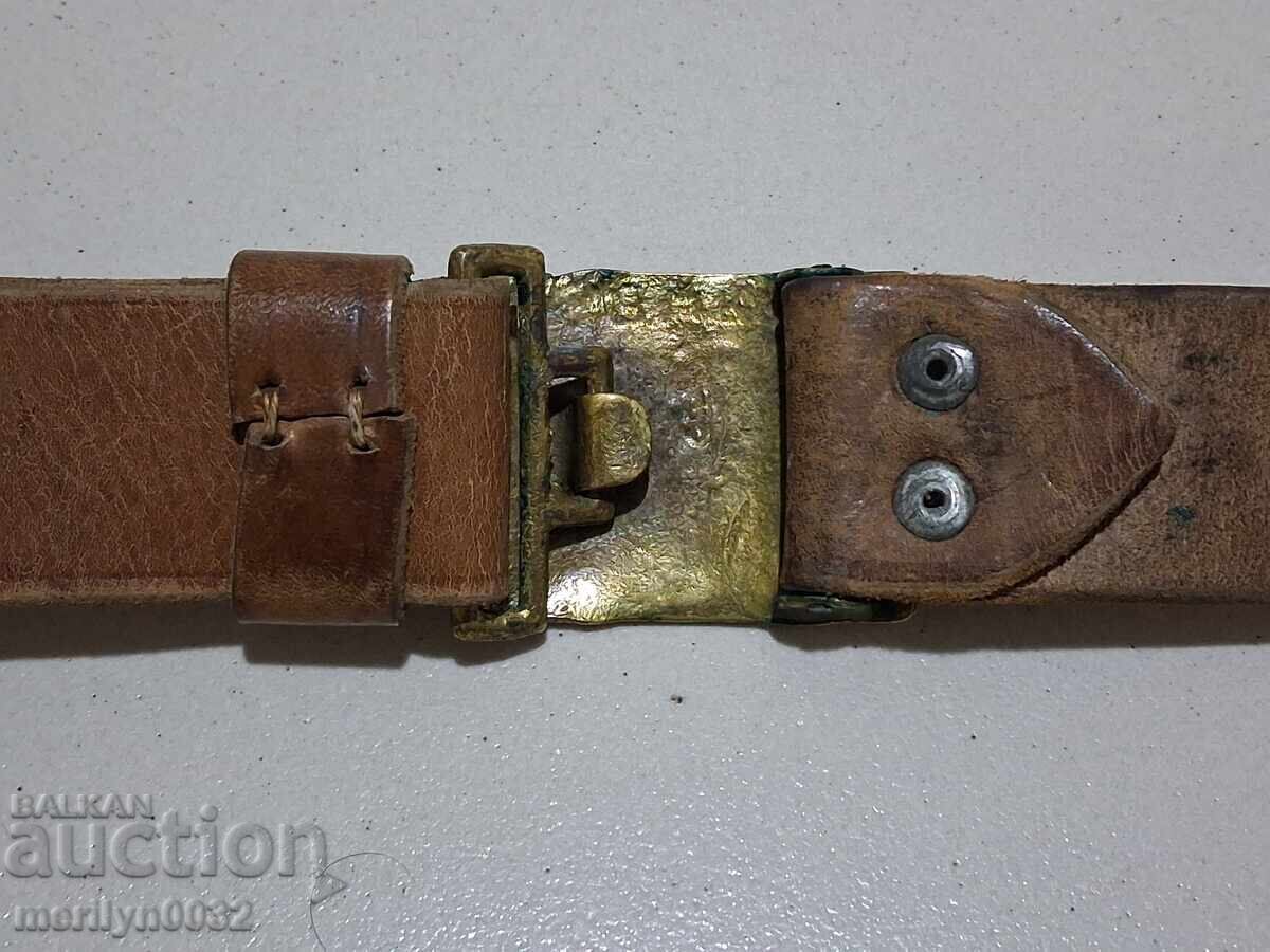 Сержански колан тока бронз Народна Милиция 40-50те г МВР НРБ - 5 Сержански колан тока бронз Народна Милиция 40-50те г МВР НРБ - 5