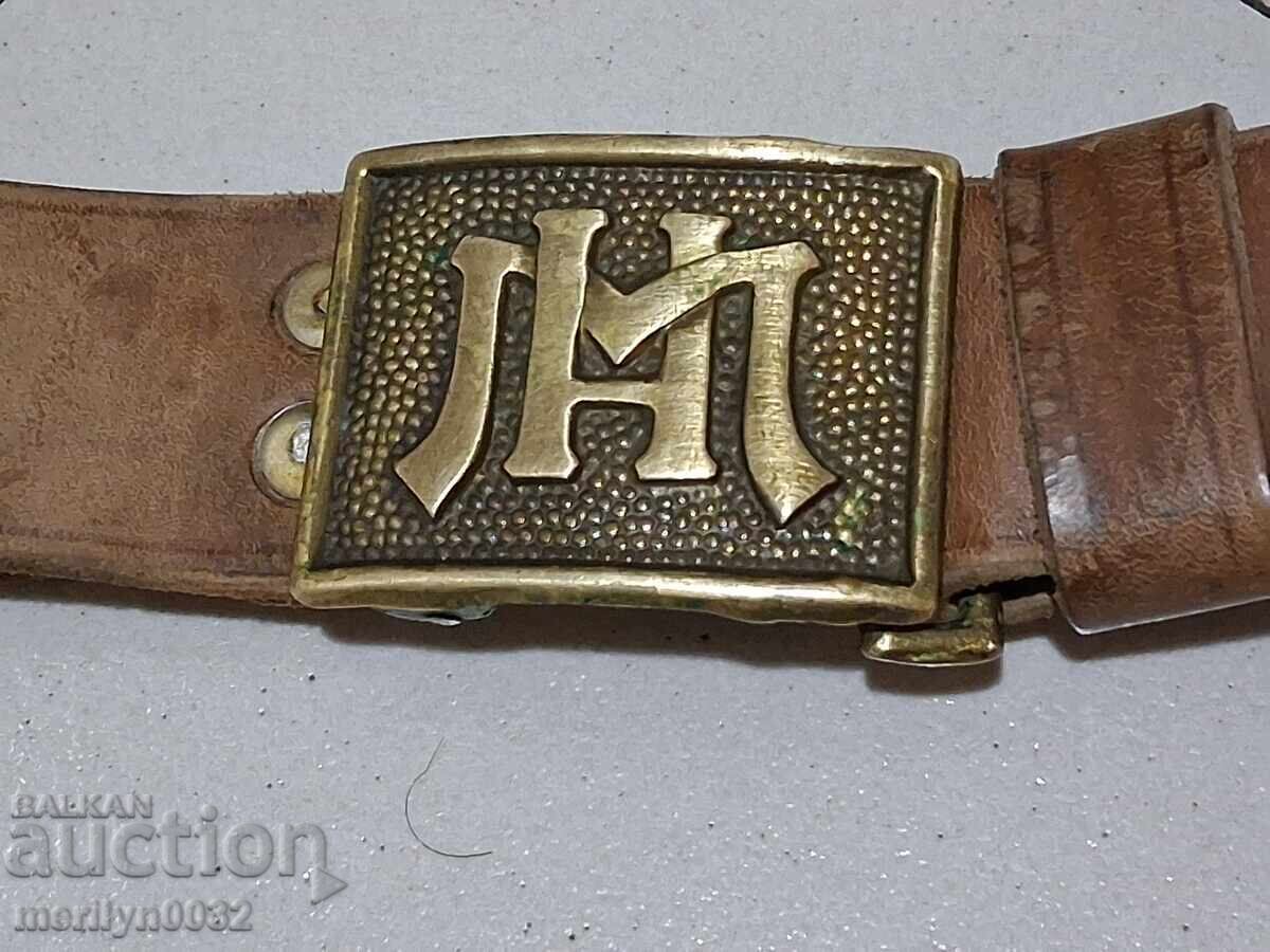 Сержански колан тока бронз Народна Милиция 40-50те г МВР НРБ Сержански колан тока бронз Народна Милиция 40-50те г МВР НРБ