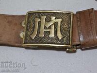 Curea de sergent cataramă bronz Miliția Populară anii '40-'50 MAI RPR