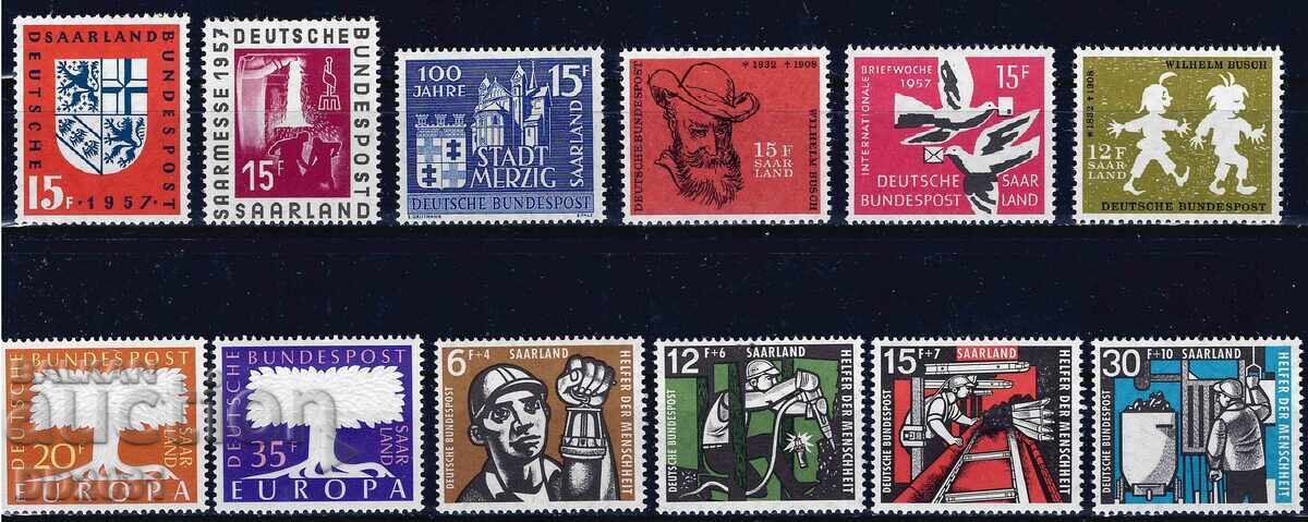 Germania SAARLAND 1957 - lot MNH