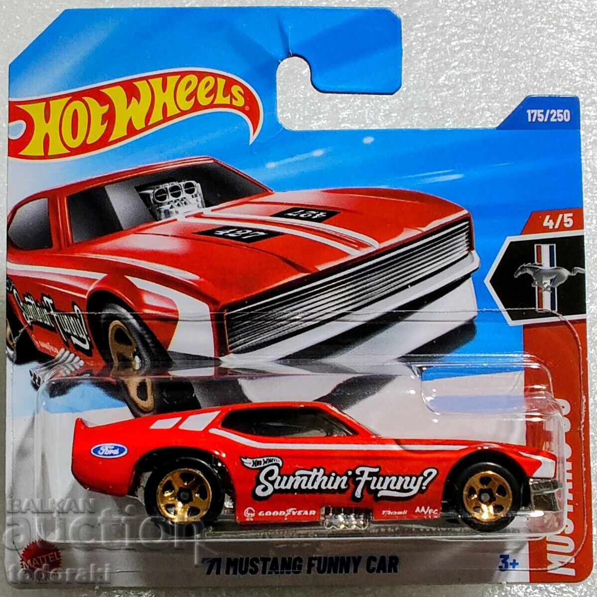 Hot Wheels 71 Mustang Funny Car Mașinuță Hot Wheels 1:64 Ford