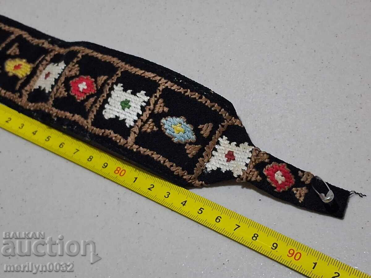 Old belt for buckles, leather belt, folk costume - 6