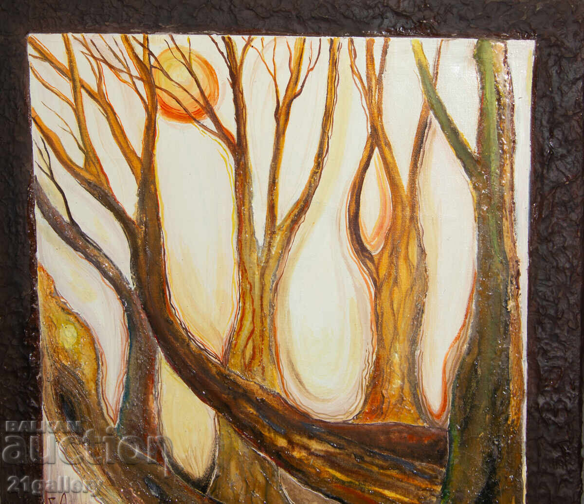 Livrarea Pictură în ulei Compoziție abstractă peisaj