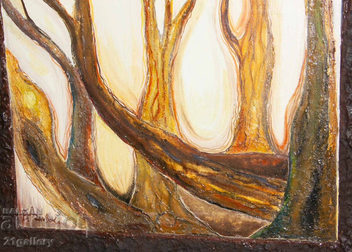 Pictură în ulei Compoziție abstractă peisaj - 5