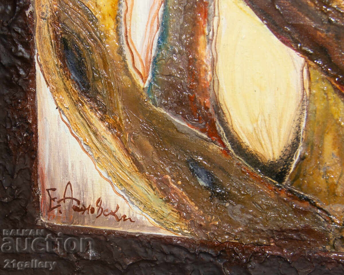 Pictură în ulei Compoziție abstractă peisaj - 6