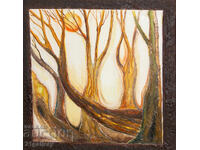 Pictură în ulei Compoziție abstractă peisaj