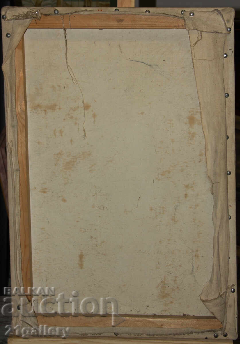 Old oil painting, rural landscape - 7