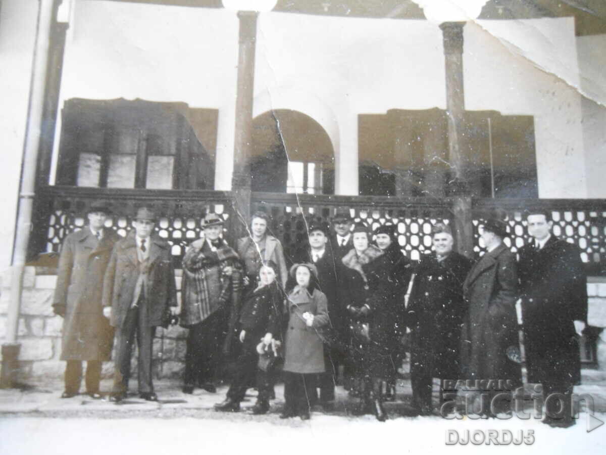 Old photo, In front of the "Tsarska Bistritsa" Palace, Sofia city