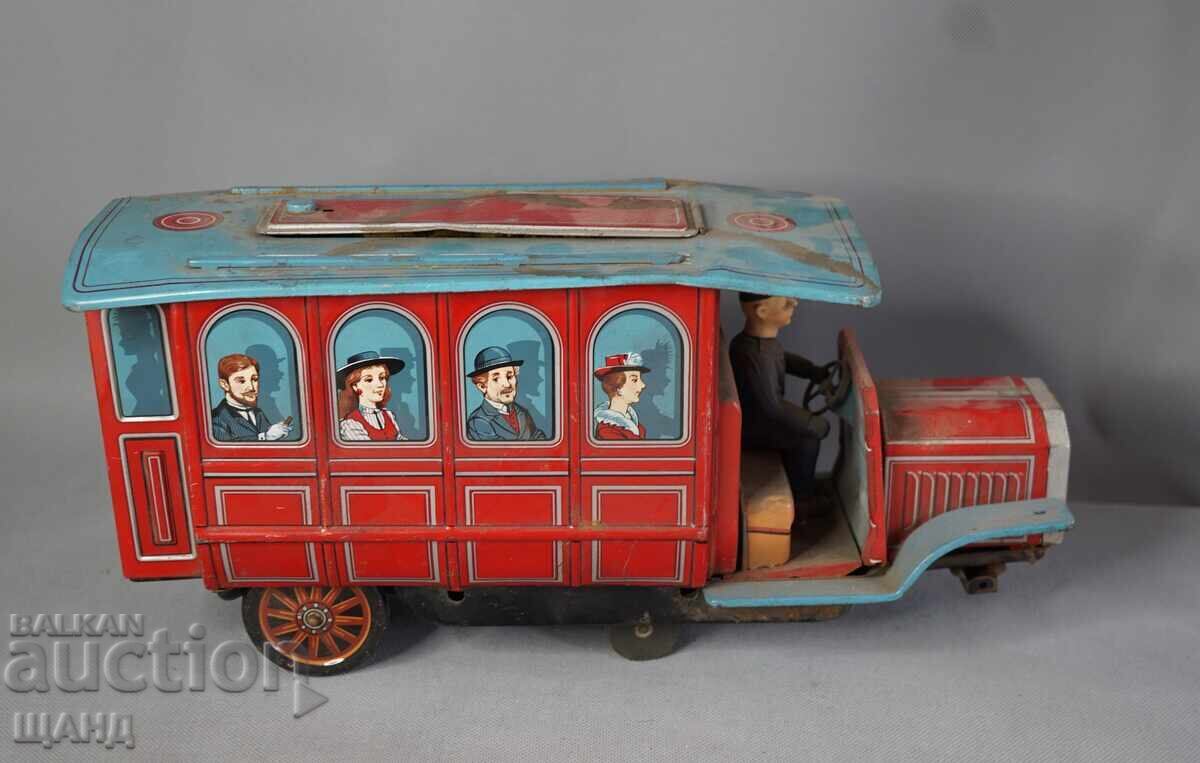 Auction Old Japanese metal sheet metal toy bus model Auction Old Japanese metal sheet metal toy bus model