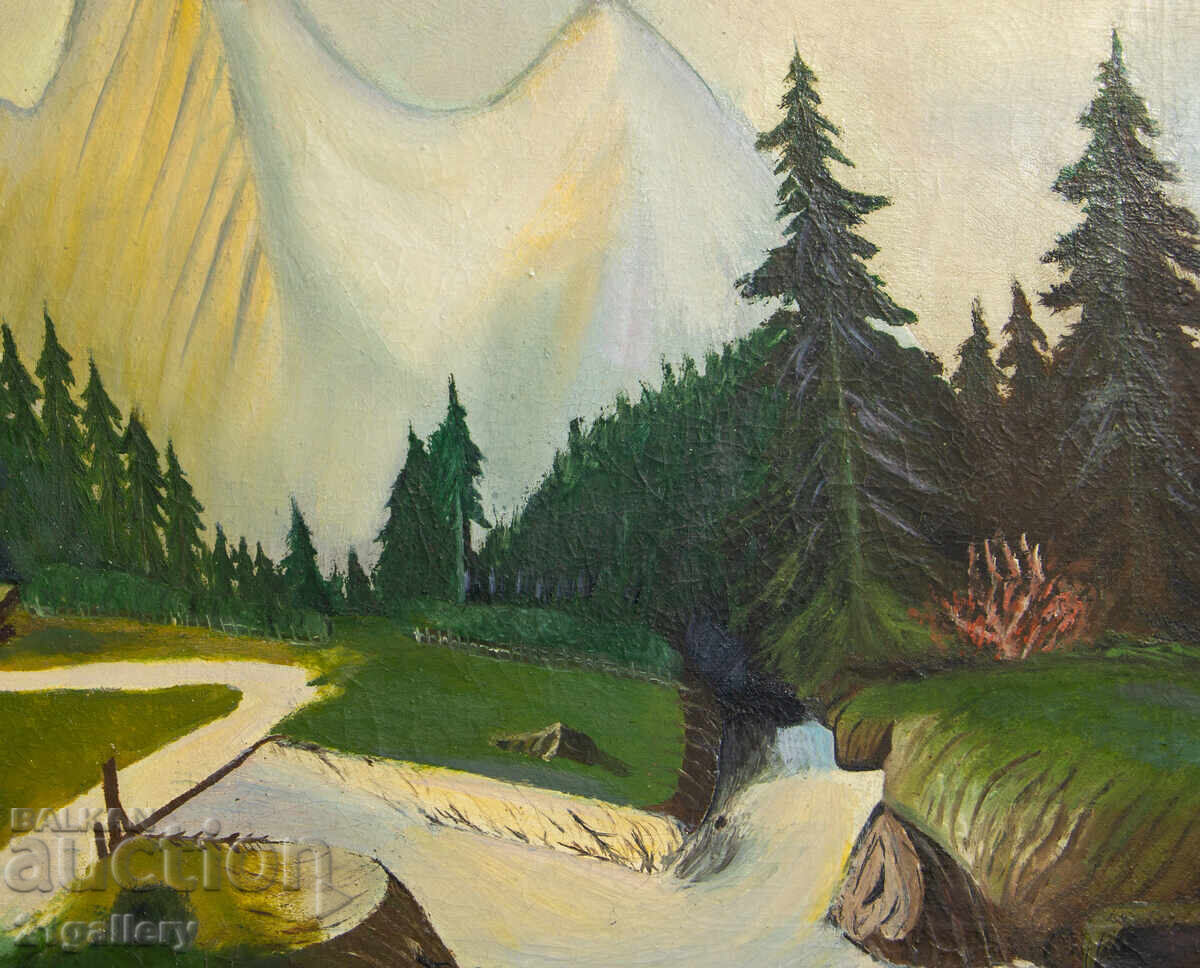 1926 g. Tablou ulei pe pânză peisaj semnat - 6