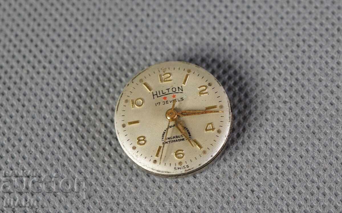 HILTON Σταρ Ελβετικό Ρολόι Χειρός Μηχανή Δίσκος HILTON Σταρ Ελβετικό Ρολόι Χειρός Μηχανή Δίσκος
