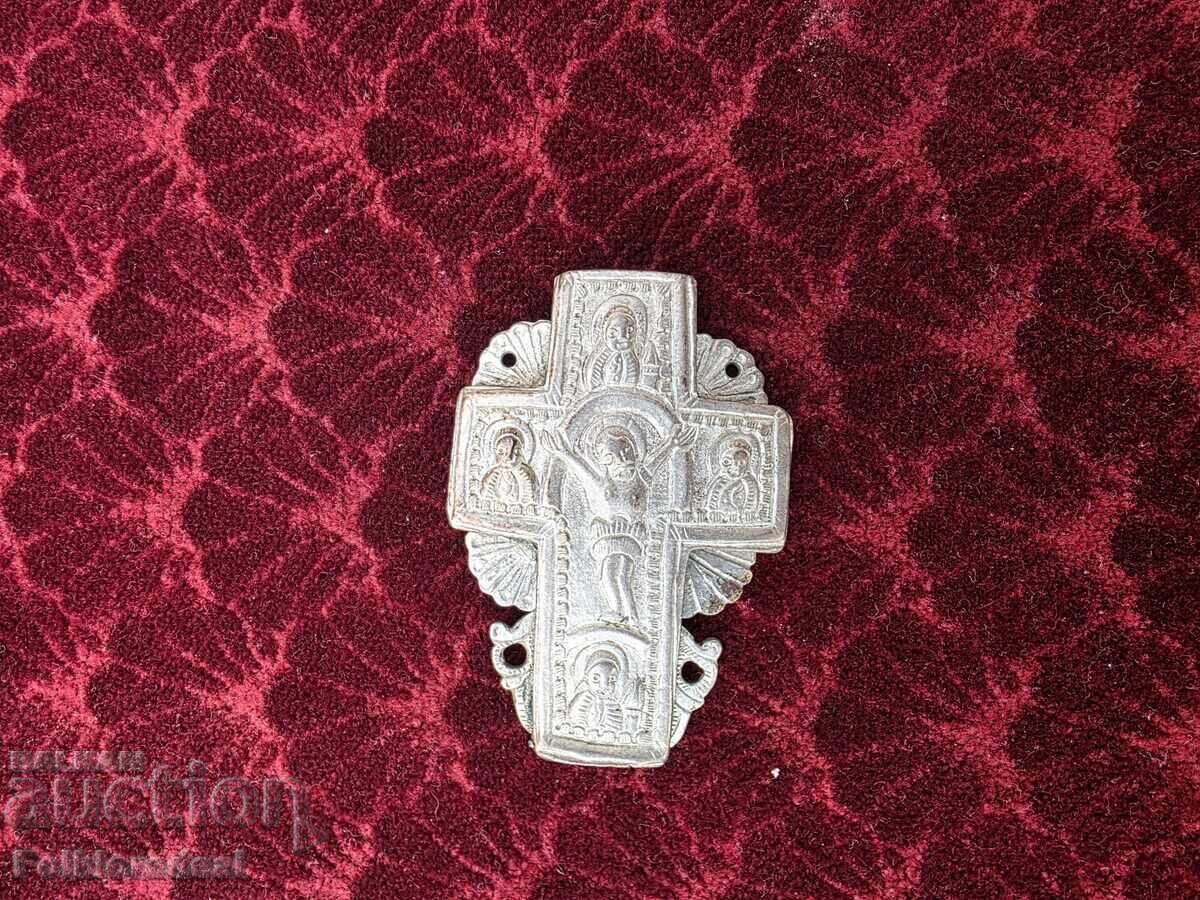 Ασημένιος σταυρός, 19ος αιώνας, για γυναικεία φορεσιά από το Μαυροβούνι (Μαύροβο) - 5