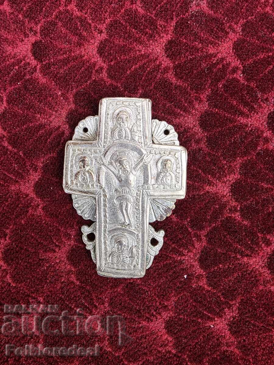 Ασημένιος σταυρός, 19ος αιώνας, για γυναικεία φορεσιά από το Μαυροβούνι (Μαύροβο)