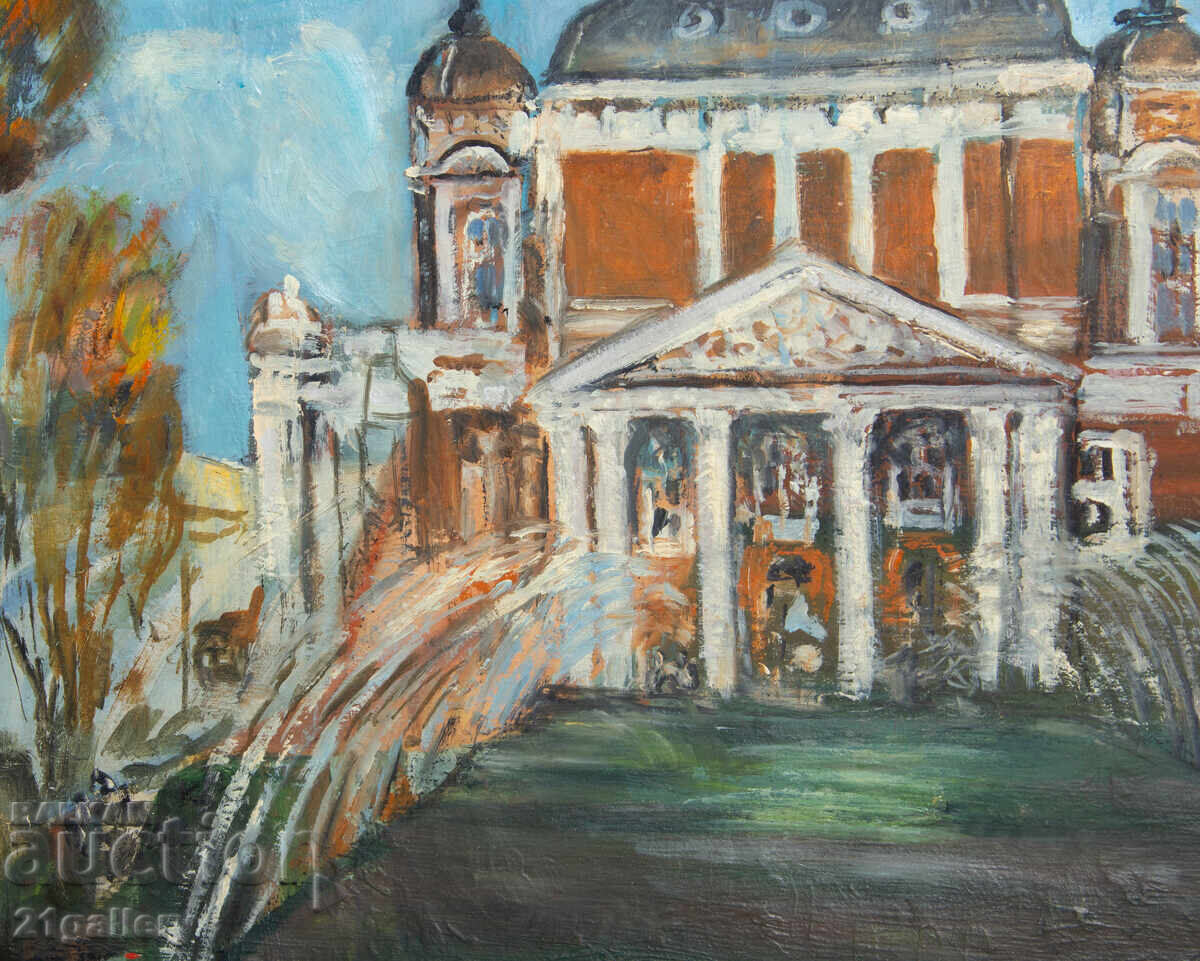 Σόφια, Εθνικό Θέατρο, τοπίο, ελαιογραφία - 5 Σόφια, Εθνικό Θέατρο, τοπίο, ελαιογραφία - 5