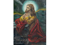 Tablou ulei pe pânză, tematică religioasă, Iisus Hristos