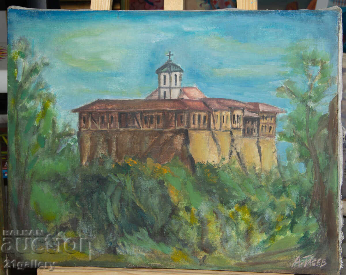 Гложенски манастир пейзаж маслени бои с цена 380.00 лв. | € 194.29