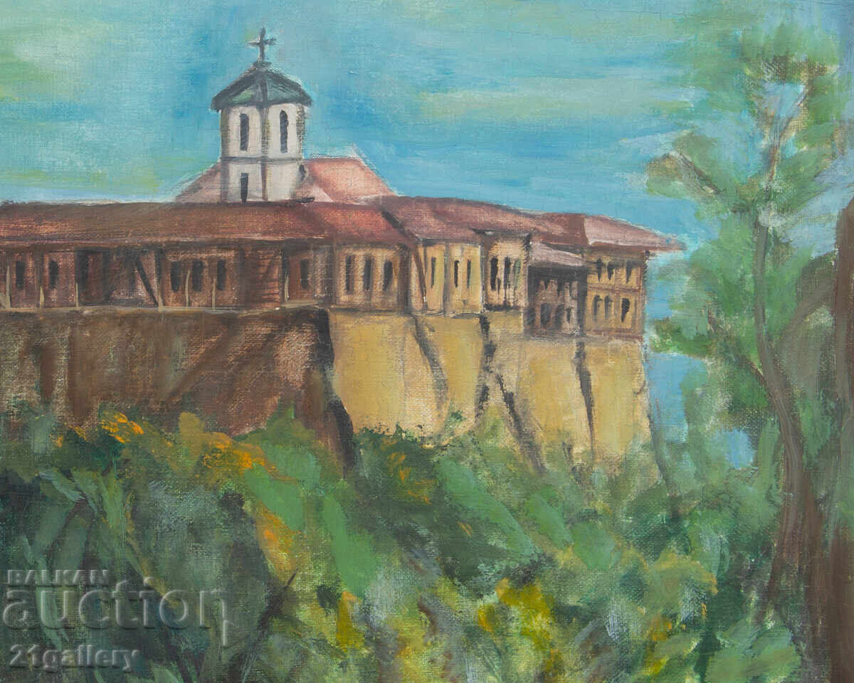 Гложенски манастир пейзаж маслени бои - 6