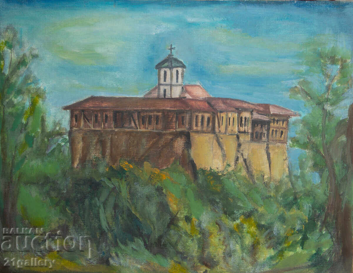 Гложенски манастир пейзаж маслени бои