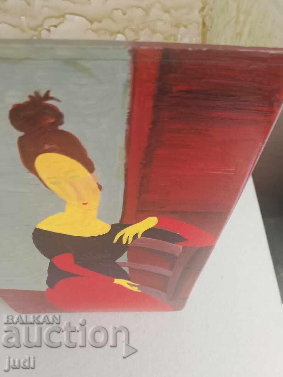 Pictură în ulei Amedeo Modigliani copie vază de sticlă - 7 Pictură în ulei Amedeo Modigliani copie vază de sticlă - 7